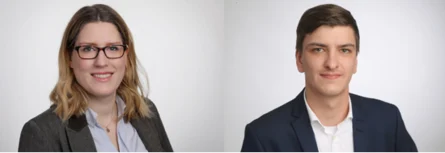 Portraitfotos von Laura Stoppok und Herrn Lauterbach