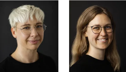 Porträts von Katrin Hayn und Vivien Voit nebeneinander