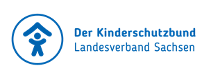 blaue Schrift Kinderschutzbund auf weißem Grund