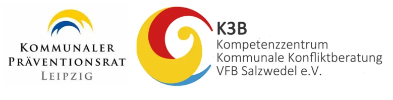 Logos vom Kommunalpräventiven Rat Leipzig und der Konfliktberatung