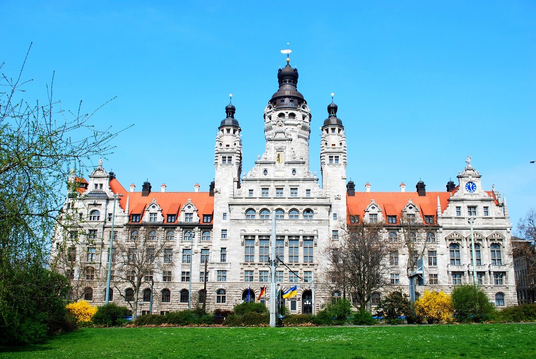 Außenansicht des Rathauses Leipzig