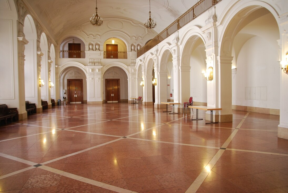 Innenansicht des Rathauses Obere Wandelhalle