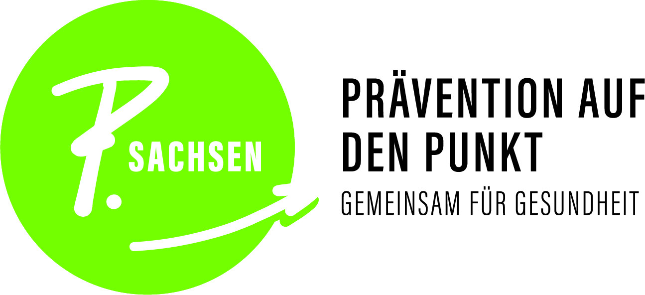 Logo von PSachsen, grüner Punkt mit der Schrift P.Sachsen