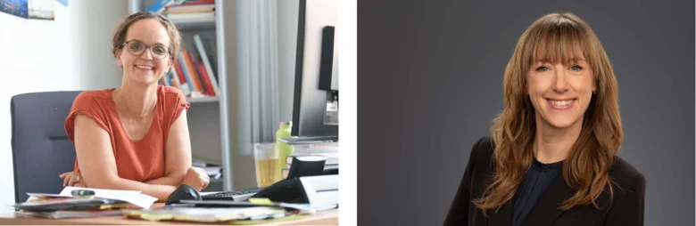 Porträtfotos von Frau Stiller und Frau Schlicht