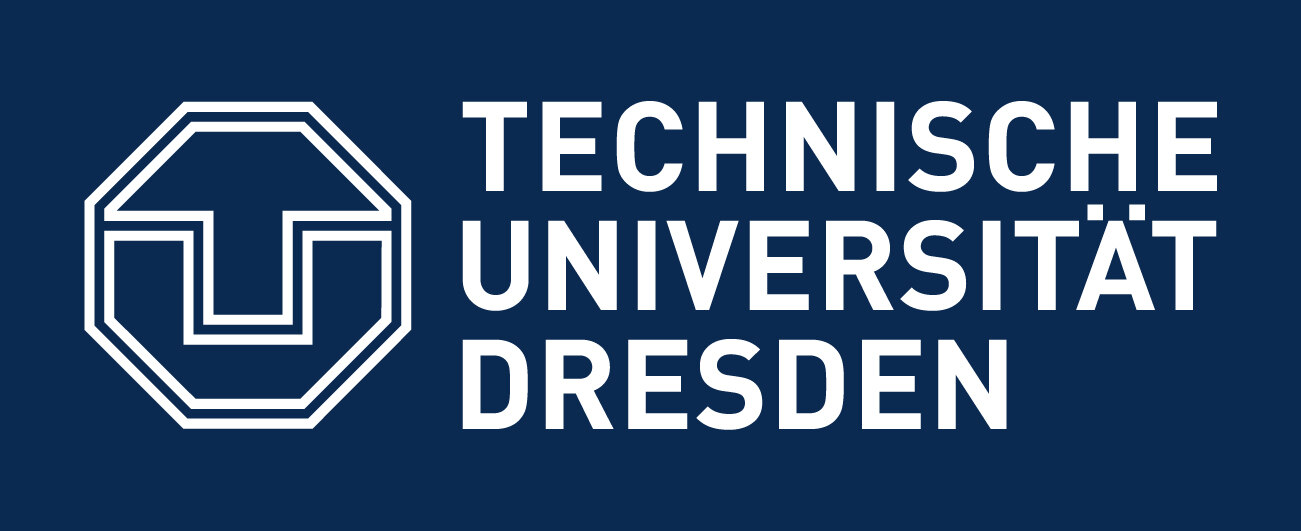 Dunkler Grund mit Schrift Technische Universität Dresden