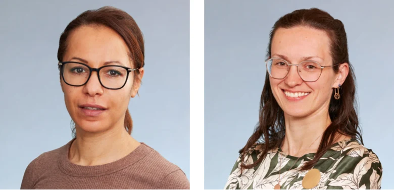 zwei Portraifotos von Frau Tomalka und Frau Hettasch