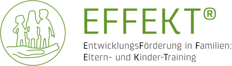 grüne Schrift mit EFFEKT Enwicklungsförderung Eltern Kind Training